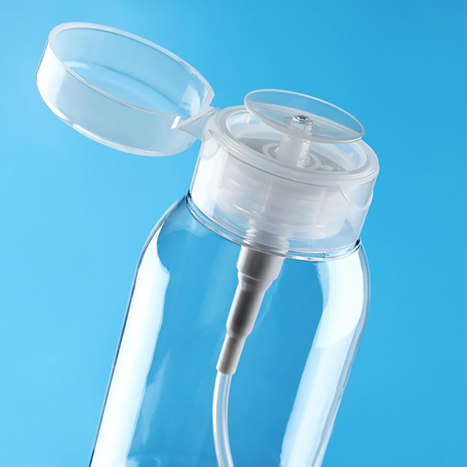 1 Pcs 500Ml Makeup Remover Pump Bottle Push down Pump Dispenser Alcohol Acetone Pump Container for Nail Polish Facial Toner image number 3