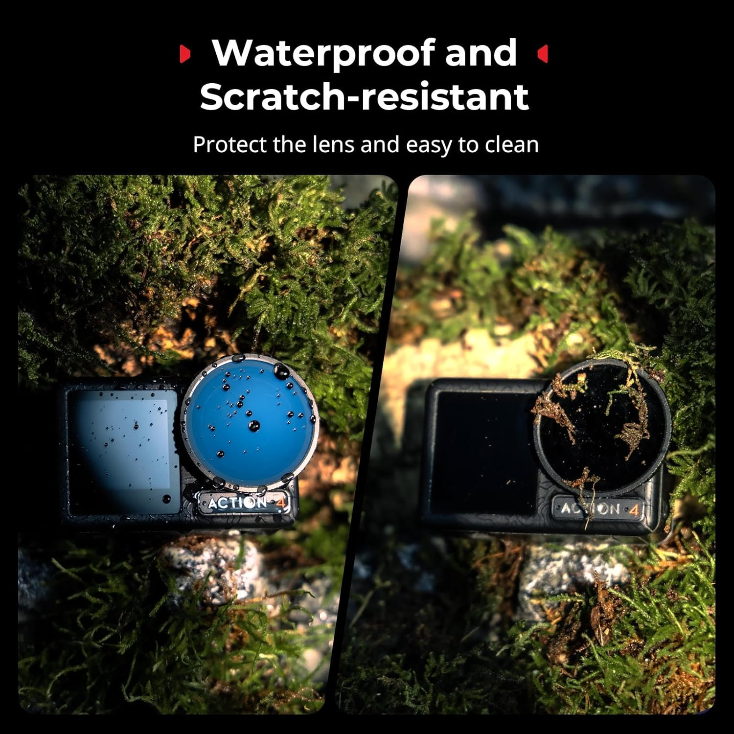 Smallrig ND Filter Kit for DJI Osmo Action 5 Pro/Action 4, 5 Pack CPL FS ND8 ND16 ND32 Snap-On Polarizing Neutral Density Filters & Lens Silicone Cover, HD Optical Glass/Multi-Coated Lens Filters 5411 image number 4