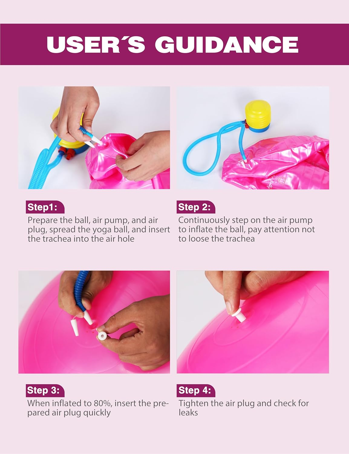 Harrison Howard Howdy Bally Mega Horse Play Ball Anti-Burst Giant Horse Ball 22 Inch-Magenta image number 1