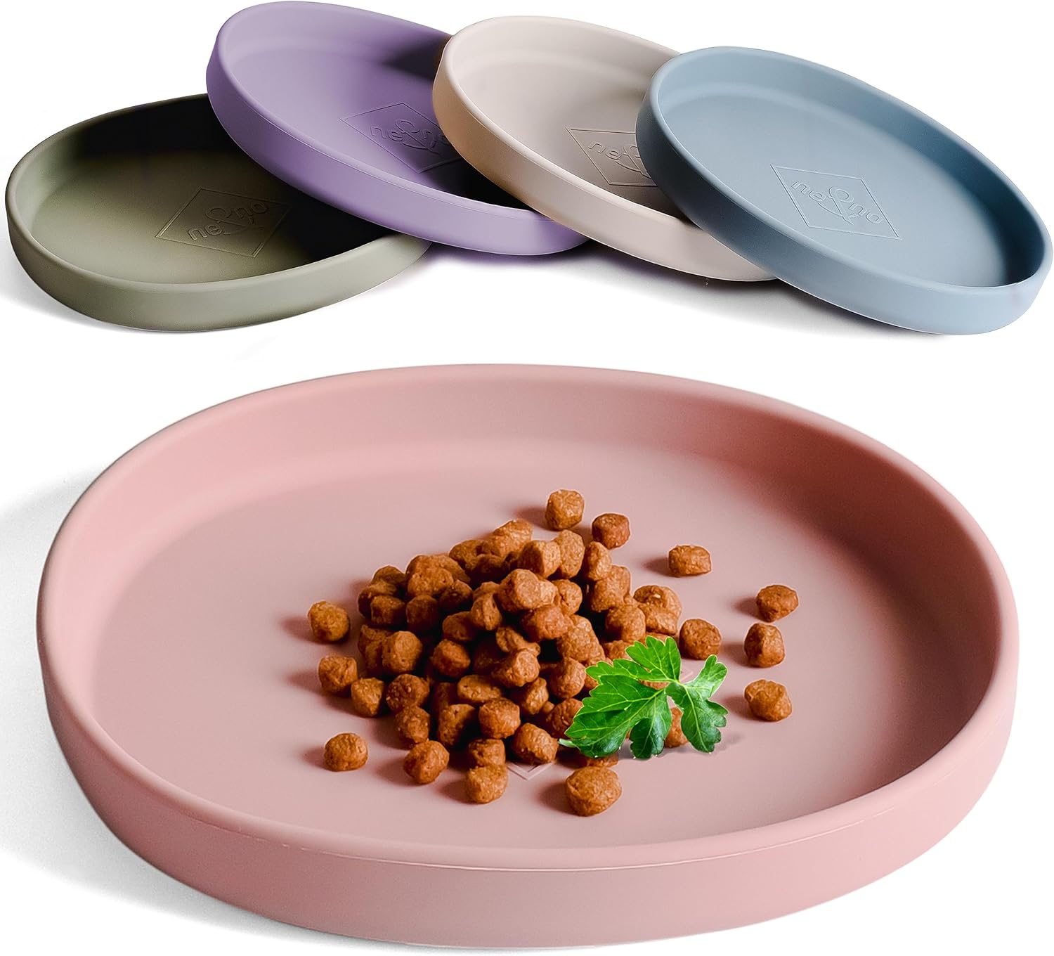 Ne&No Nala Collection Feeding Bowl for Cats Flat Cat Bowl Silicone Bowl Wide Feeding Bowl Cat Cat Bowl Silicone Bowl Cat Food Plate