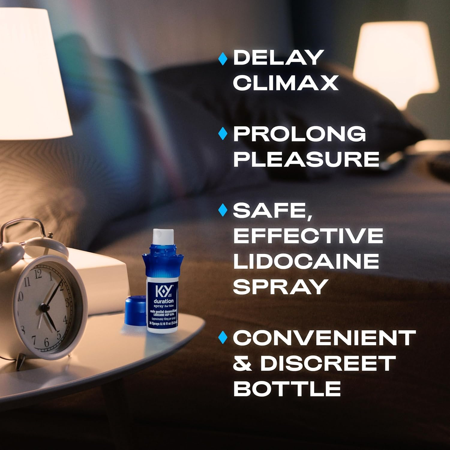 Duration Spray for Men, K-Y - Male Genital Desensitizer Spray to Last Longer, 0.16 Fl Oz., 36 Sprays/0.16 Made with Delay Lube for Men to Help Men Last Longer in Bed image number 5