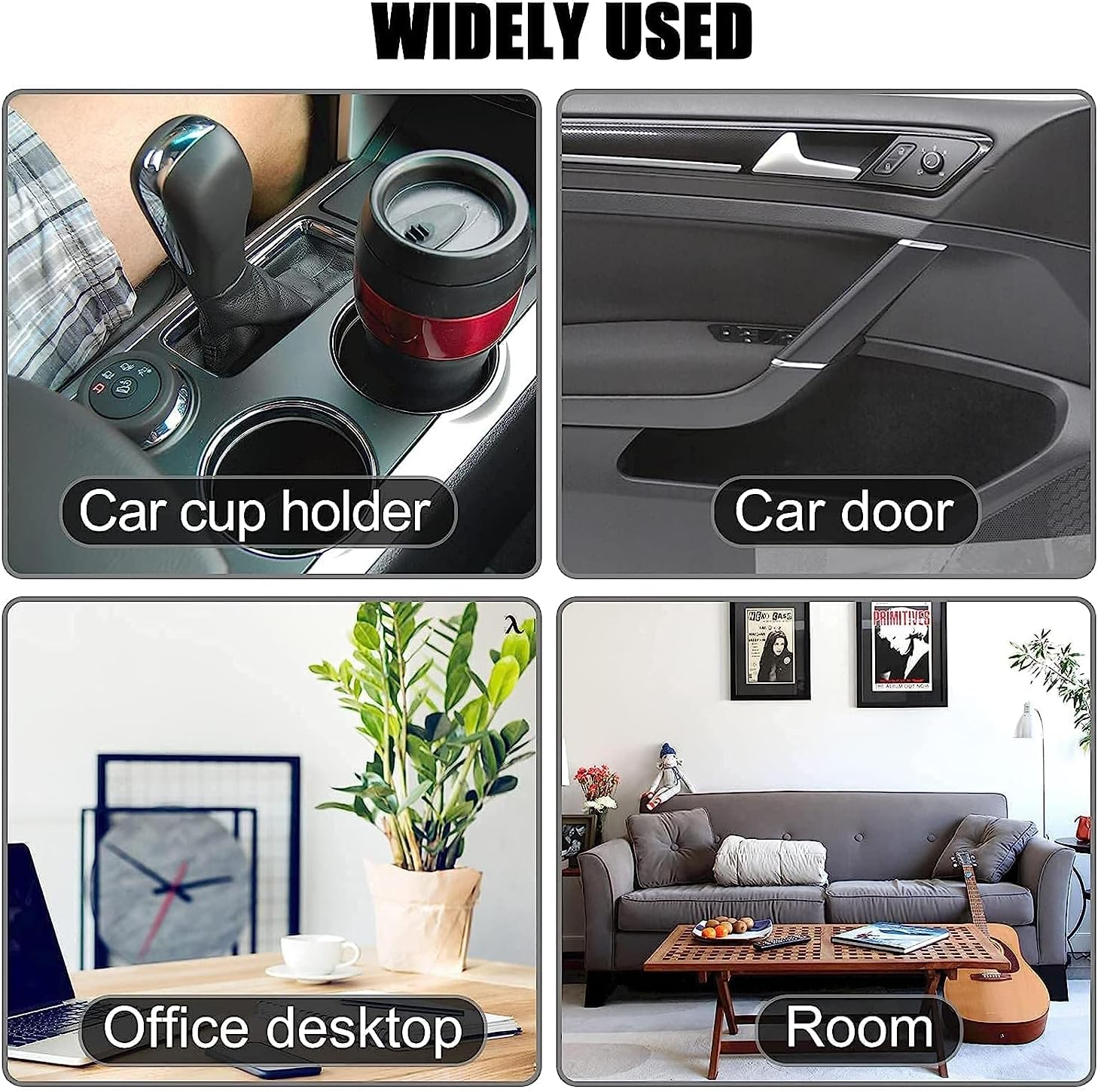 2PACK Mini Car Trash Can Cute Cup Holder Automotive Garbage Cans Cupholder Trashcan Portable Vehicle Bin Dustbin with Lid Leakproof Cool for Office Desktop Home Kitchen (Gray)