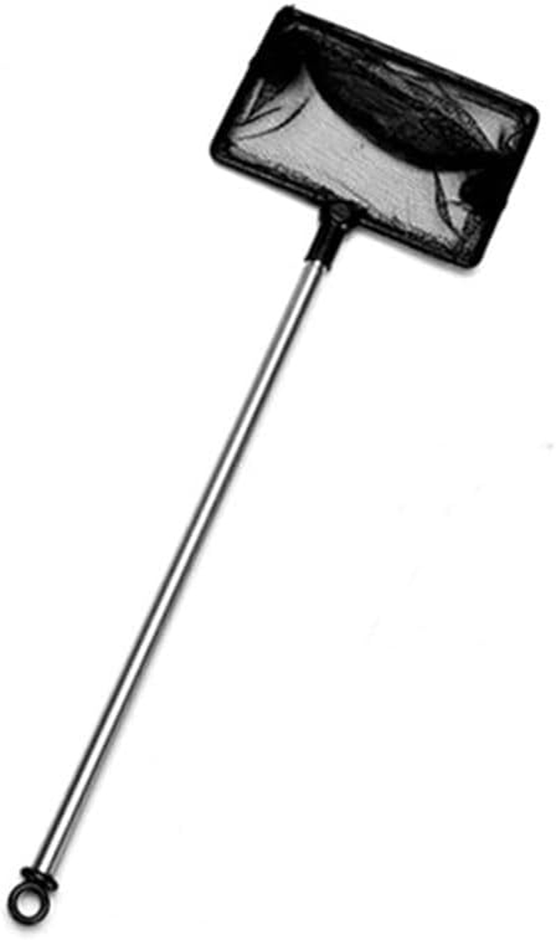 Fish Net for Fish Tank,2.5 Inch Deep Mesh Scooper with Extendable Handle up to 15.7 Inches Long Large Scoop, Telescopic Pond Skimmer Nets for Cleaning Tanks as Aquarium Accessories