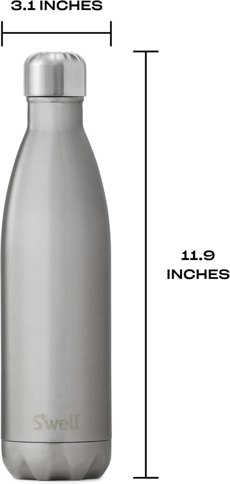 S'Well Stainless Steel Water Bottle, 25Oz, Silver Lining, Triple Layered Vacuum Insulated Containers Keeps Drinks Cold for 48 Hours and Hot for 24, BPA Free, Perfect for on the Go image number 5