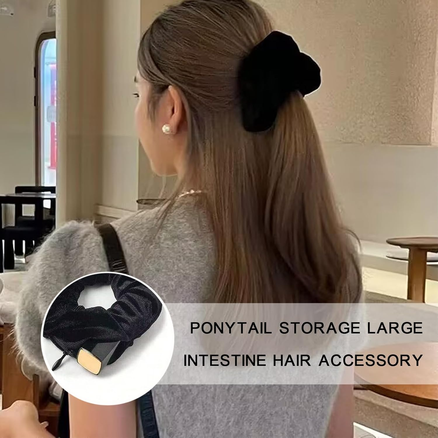 Pack of 4 Hair Bobbles, Hair Scrunchies with Zip, Money Hiding, Travel Gadgets for Women, Travel Gadgets Can Store Valuables, Holiday, Hiding Money Scrunchies, Secret Compartment image number 2