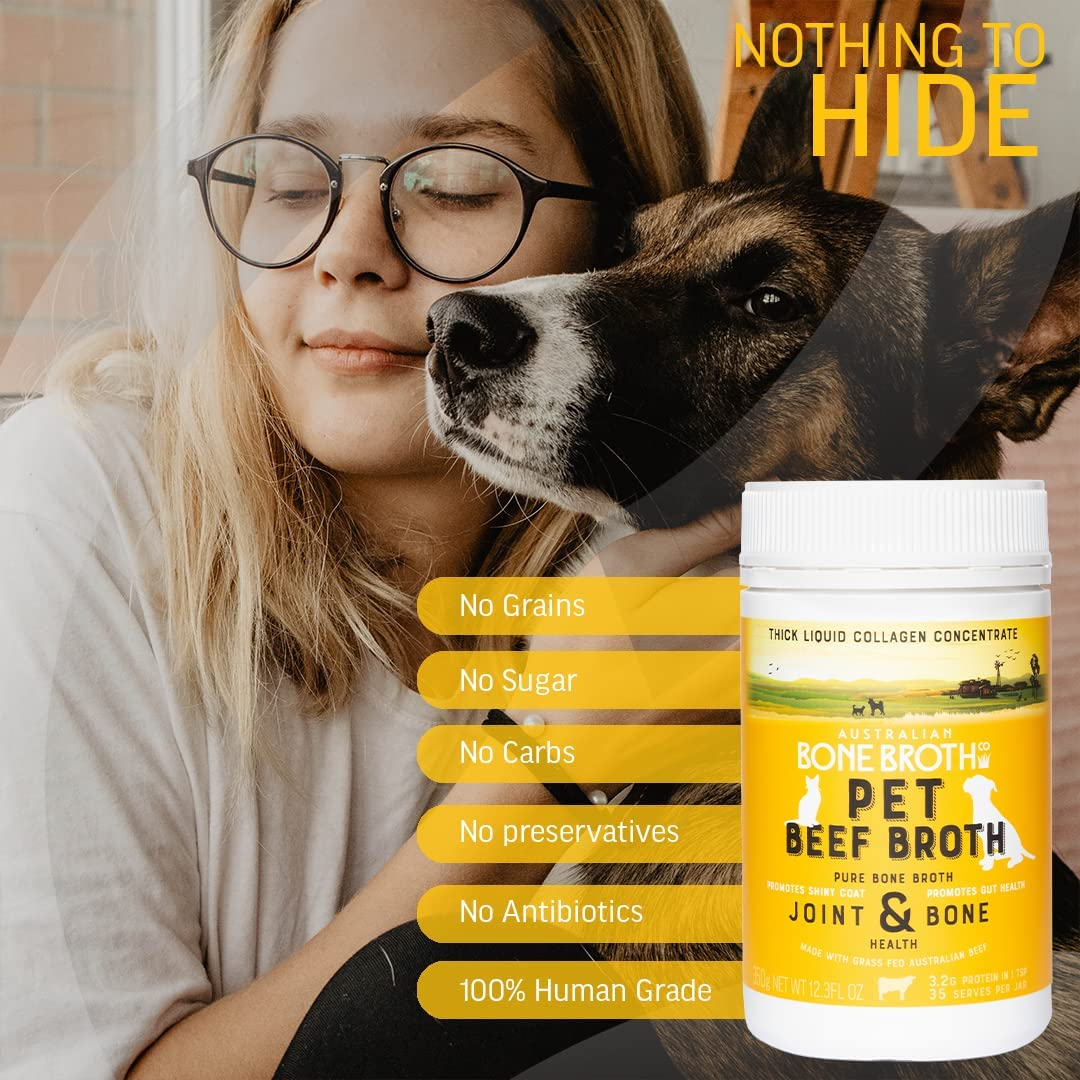 Pets Beef Bone Broth Concentrate - Perfect for Hydration, Increase of Protein, Shinier Fur Coat. 350Gram image number 3