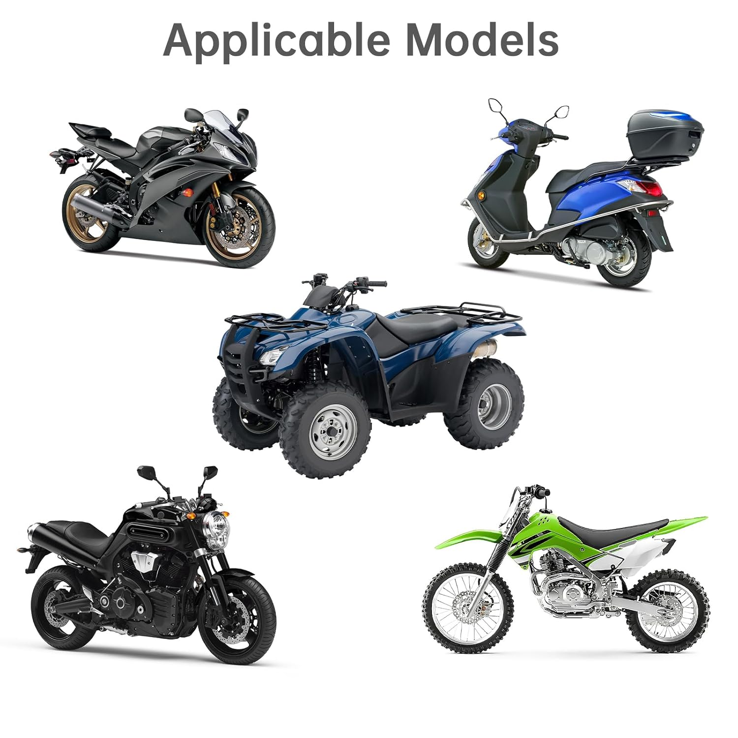 Windance 9PCS Complete Motorcycle Ignition Wire Harness,Electrics Stator Coil CDI Solenoid Relay Wiring Harness for 4 Stroke 50Cc 70Cc 110Cc 125Cc ATV 4 Wheeler Quad Pit Dirt Bike