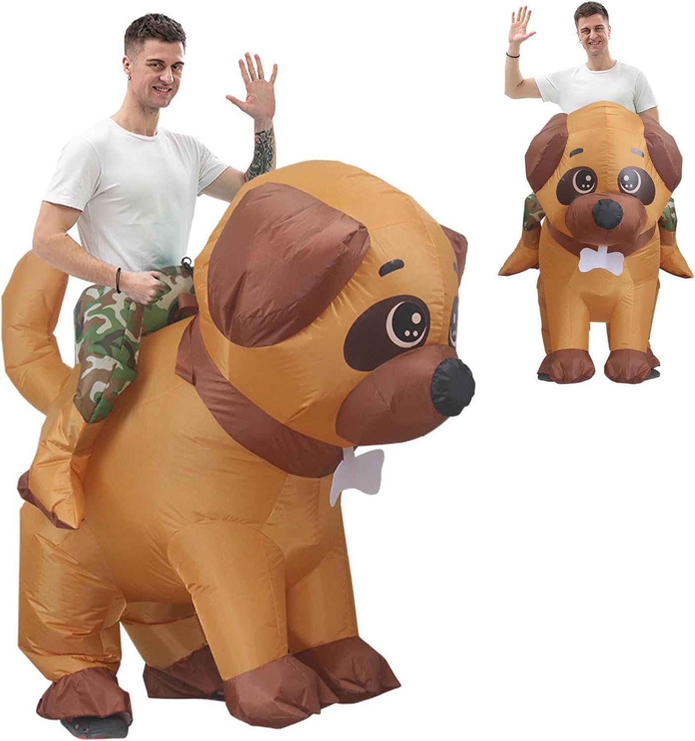 LIODUX Inflatable Costume Adult, Halloween Blow up Costumes for Adults Ride on Costume, T-Rex, Velociraptor, Dinosaur Dress Air Blow-Up Deluxe Costumes for Halloween Cosplay Party image number 5