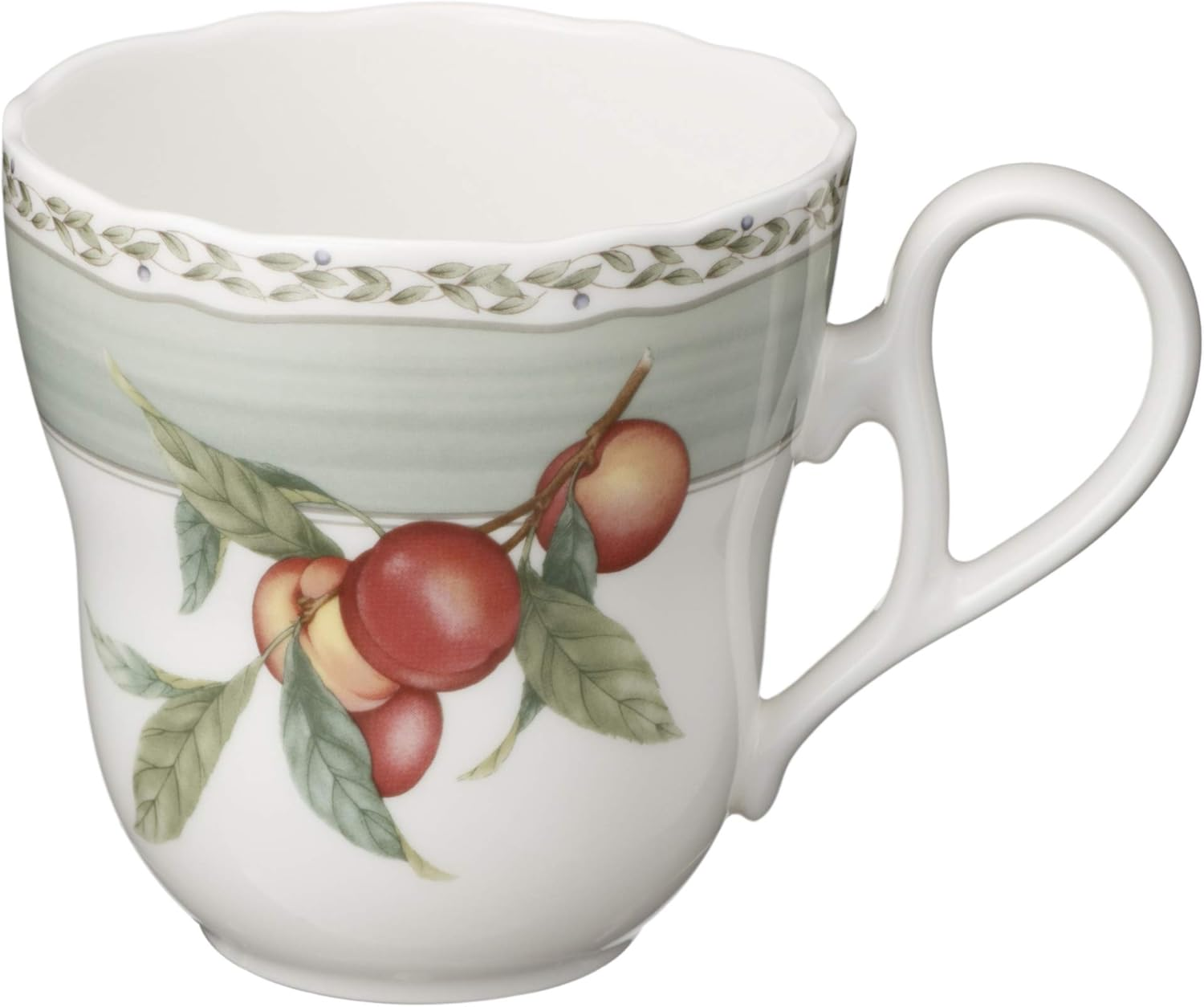 Noritake M9715/4911 Mug & Plate (Pear Set) Mug: 12.8 Fl Oz (375 Cc) Plate: 8.7 Inches (22 Cm) Orchard Garden Microwave Safe Mugs: 2 Plates 2 Bone China