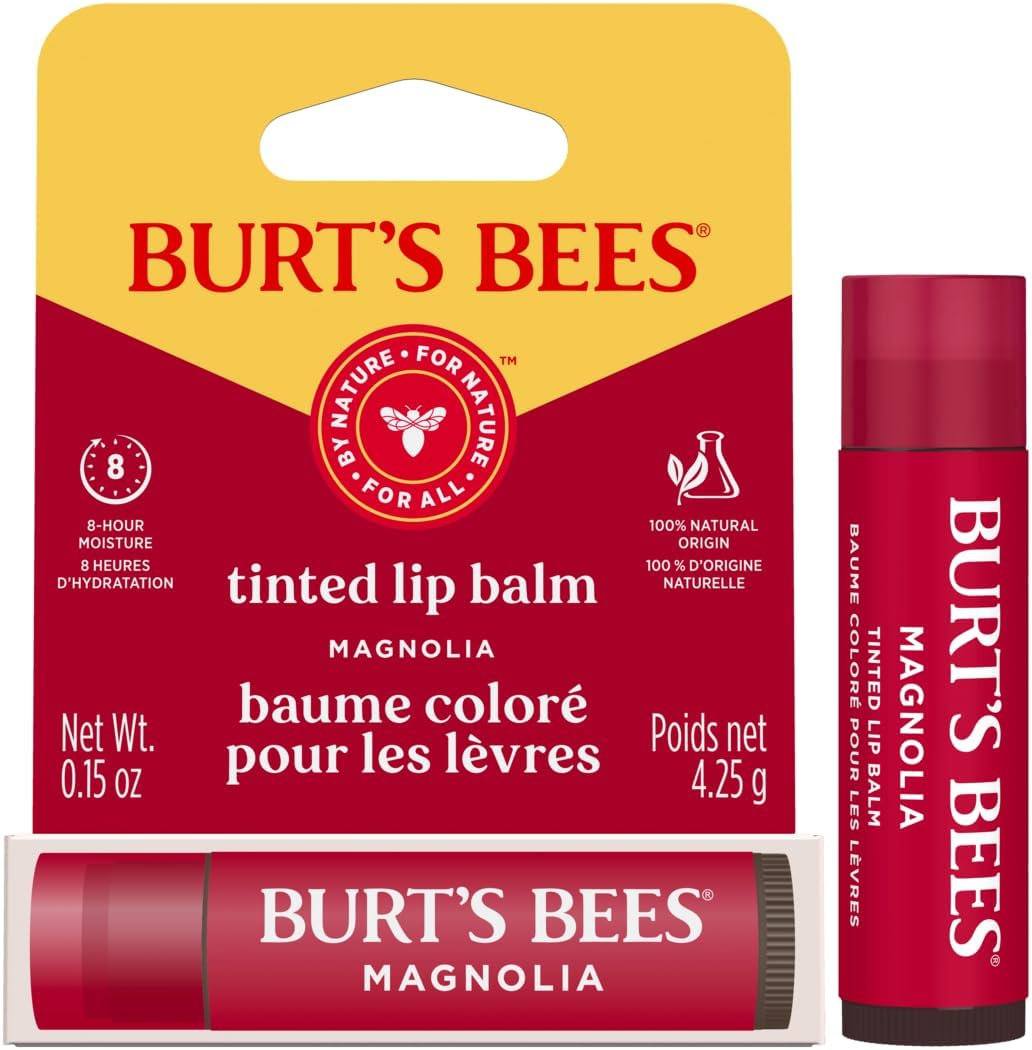 Burt'S Bees 100% Natural Origin Tinted Lip Balm, Pink Blossom with Shea Butter and Botanical Waxes, 1 Tube, 4.25G image number 4