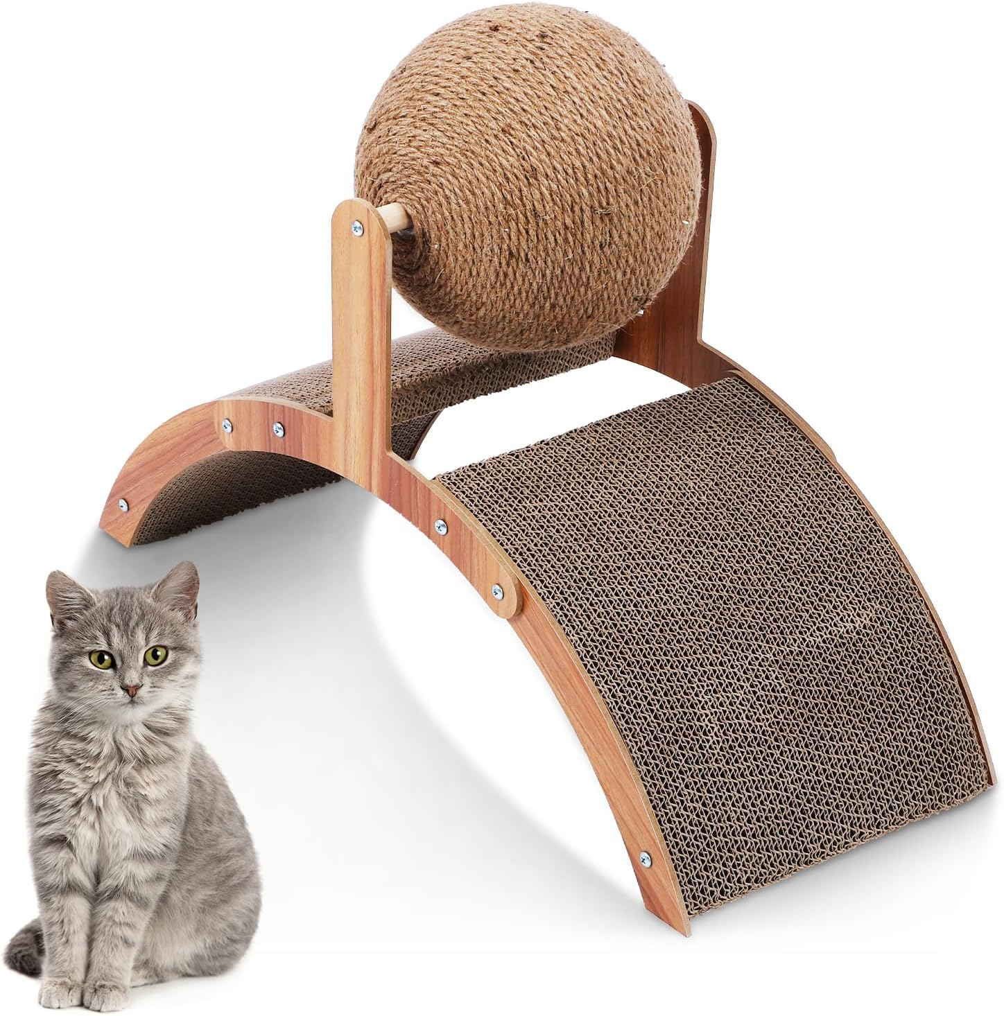 Cat Scratching Mat, Natural Cat Scratching Boards Sisal Scratching Mat 50 X 30 Cm, Durable Cat Furniture Doormat Sisal Mat Scratching Pads for Cats, Beige
