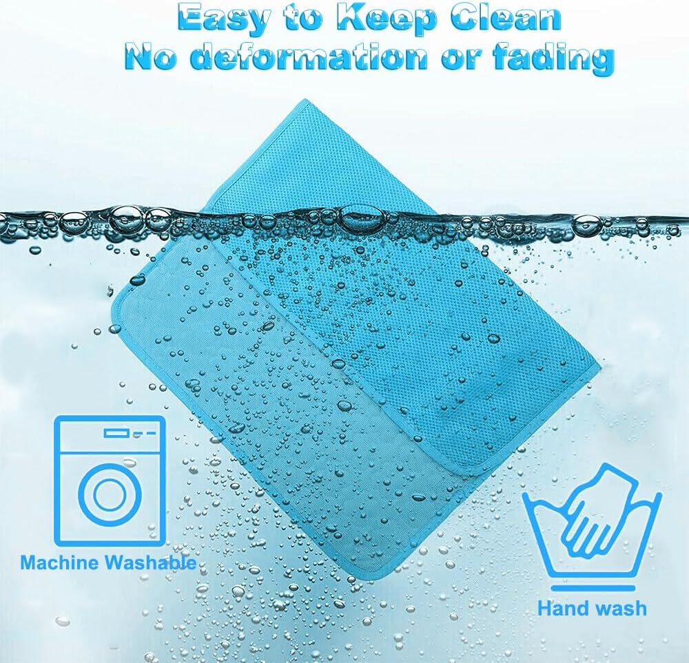 Keplde Dog Cooling Mat,Pet Cooling Mats for Dogs Cats Ice Silk Cooling Pet Bed Summer Dog Cooling Mat Small Sleeping Cat Cooling Pad Mat for Pets, Kids and Adults- Machine Washable(21" X 25") image number 3