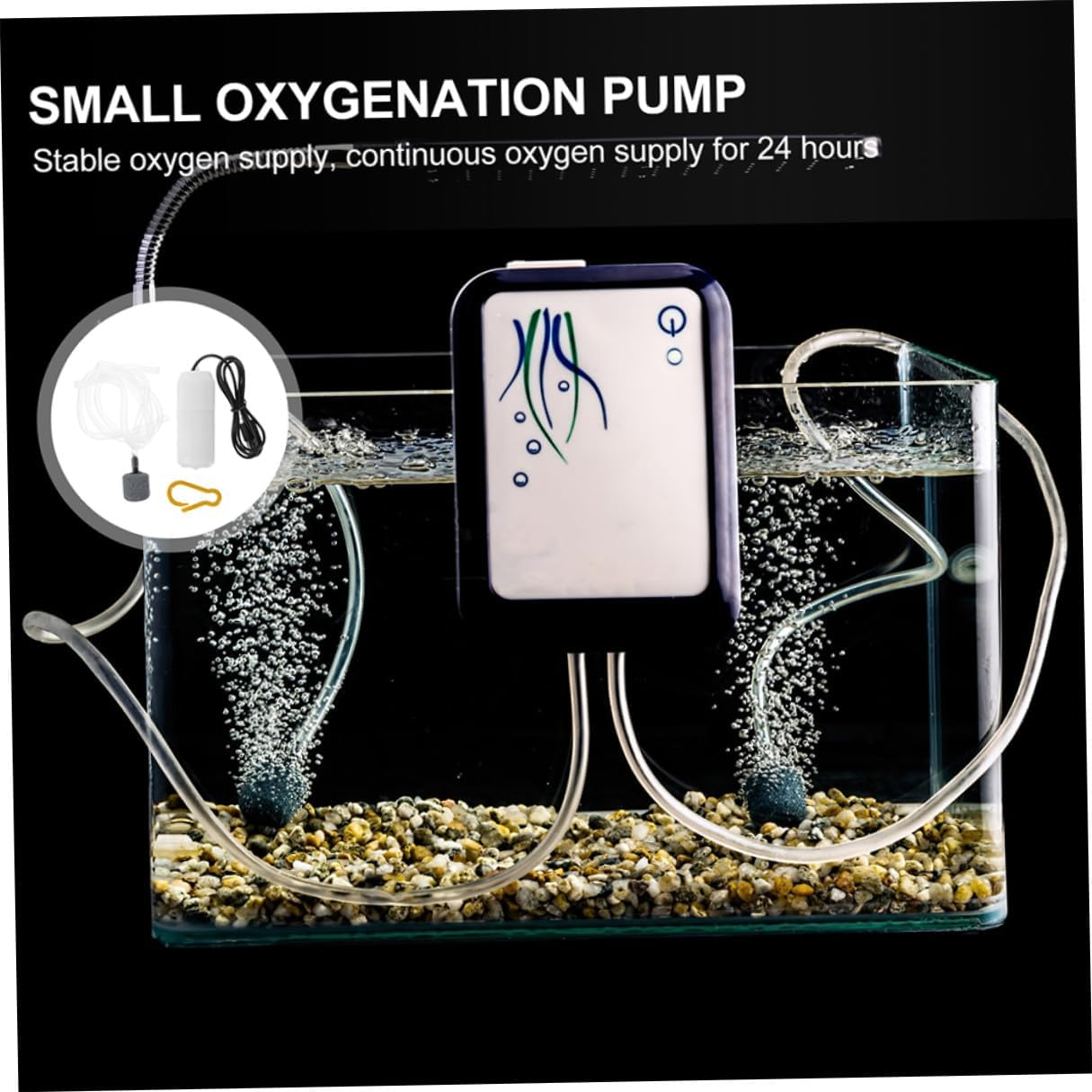 Toyvian 2 Sets Small Quiet USB Aquarium Air Pumps for Fish Tank Oxygen Aeration Portable Aquarium Bubbler with Easy Installation for Home and Office Use Random Color image number 6