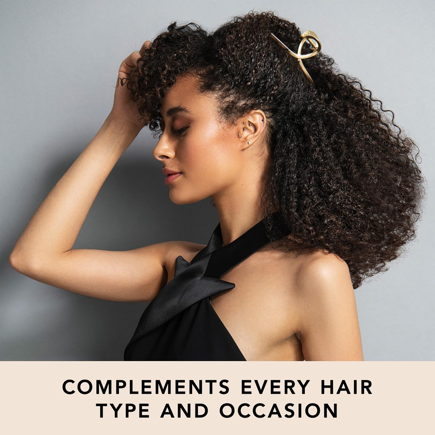 The Hair Edit French Twist Claw Clip - Gold Metal Loop Jaw Clip image number 6