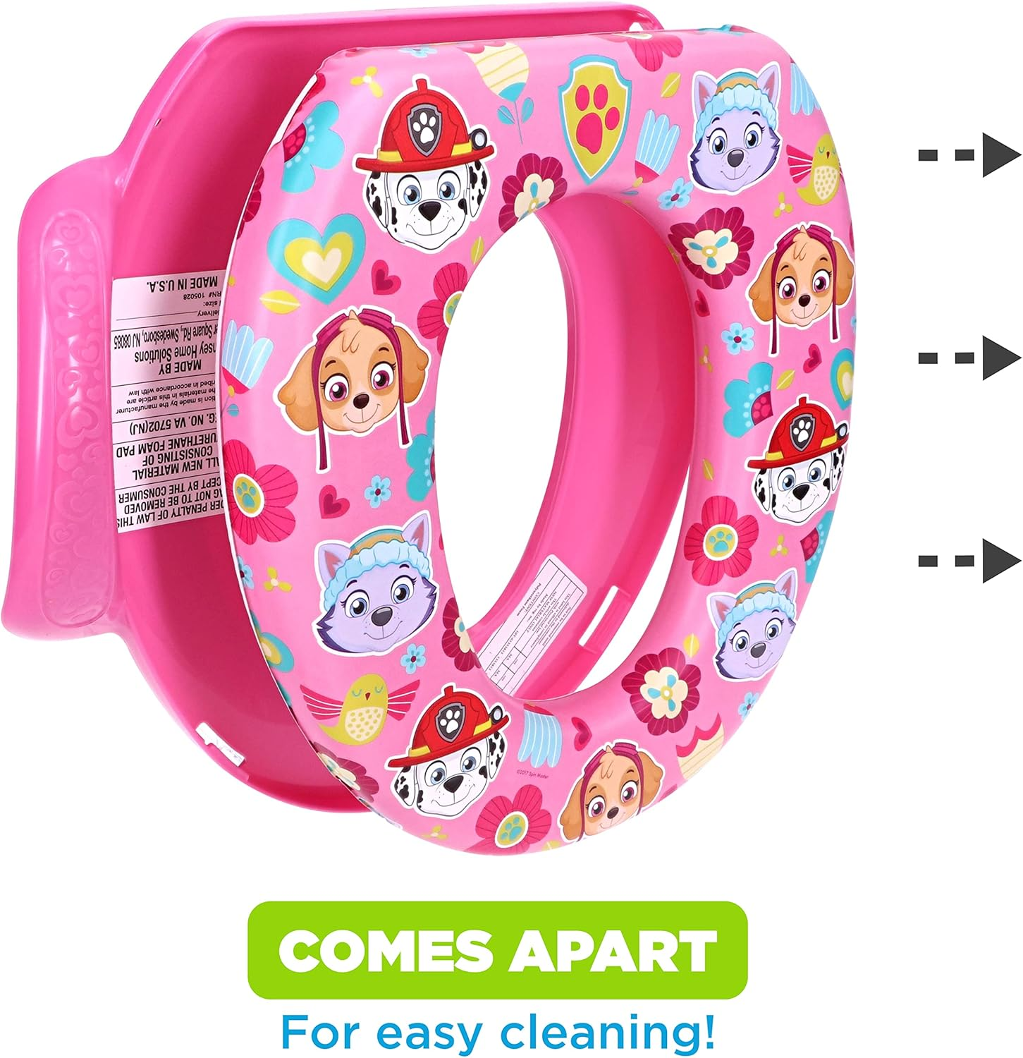 Nickelodeon PAW Patrol "Cool Pups" Soft Potty Seat and Potty Training Seat - Soft Cushion, Baby Potty Training, Safe, Easy to Clean