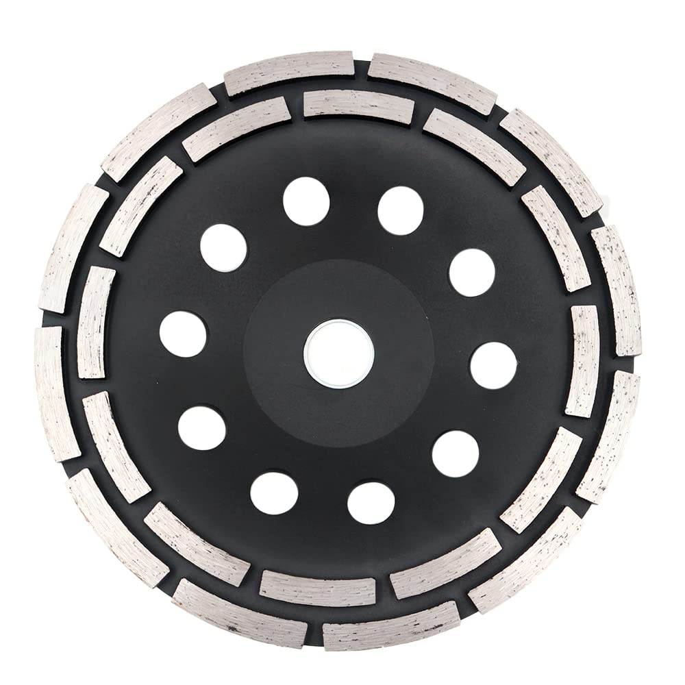 ZONADA 4.9" Double-Row Diamond-Cup Grinding-Wheel Grinding Disc 125Mm for for Concrete and Paint, Epoxy, Mastic, Coating Removal