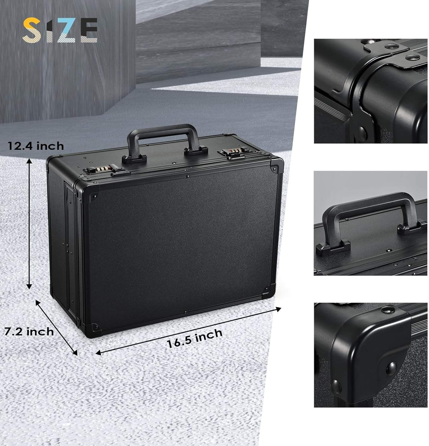 Yueieoun Barber Case with Clippers Sliding Tray, Profesional Barbers Briefcase Tool Case, Barber Cases for Clippers and Supplies, Hair Scissors Trimmer Organizer, Salon Grooming Hard Travel Suitcase image number 1