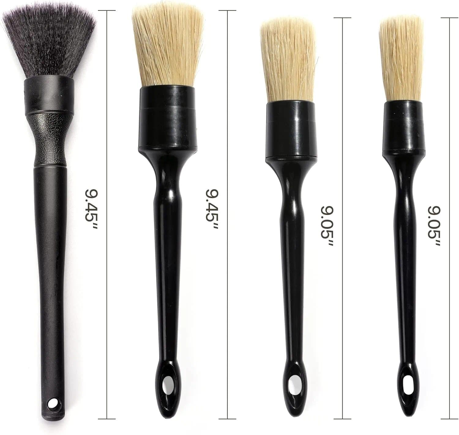 Car Detailing Brush Set, Automotive Detailing Brushes for Interior, Exterior, Microfiber and Non-Abrasive Bristles, Compatible with Cars, Trucks, Rvs, Boats - Professional Detailing Kit - Unron