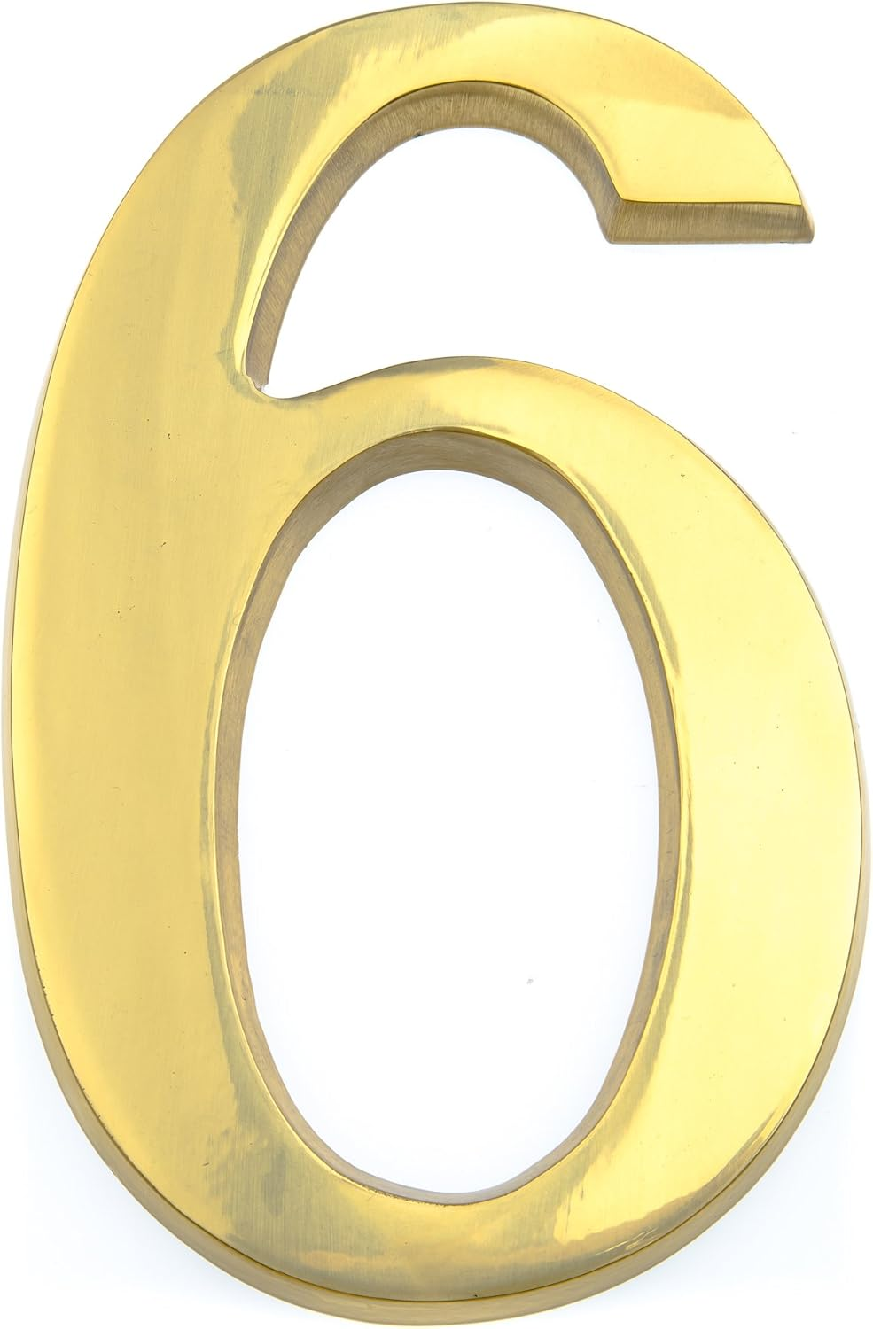 HUBER House Number 6/9 Brass 20 Cm I House Number for Home and Door I House Number XL I House Number Plaque in Elegant Brass 3D Design, Glossy image number 6