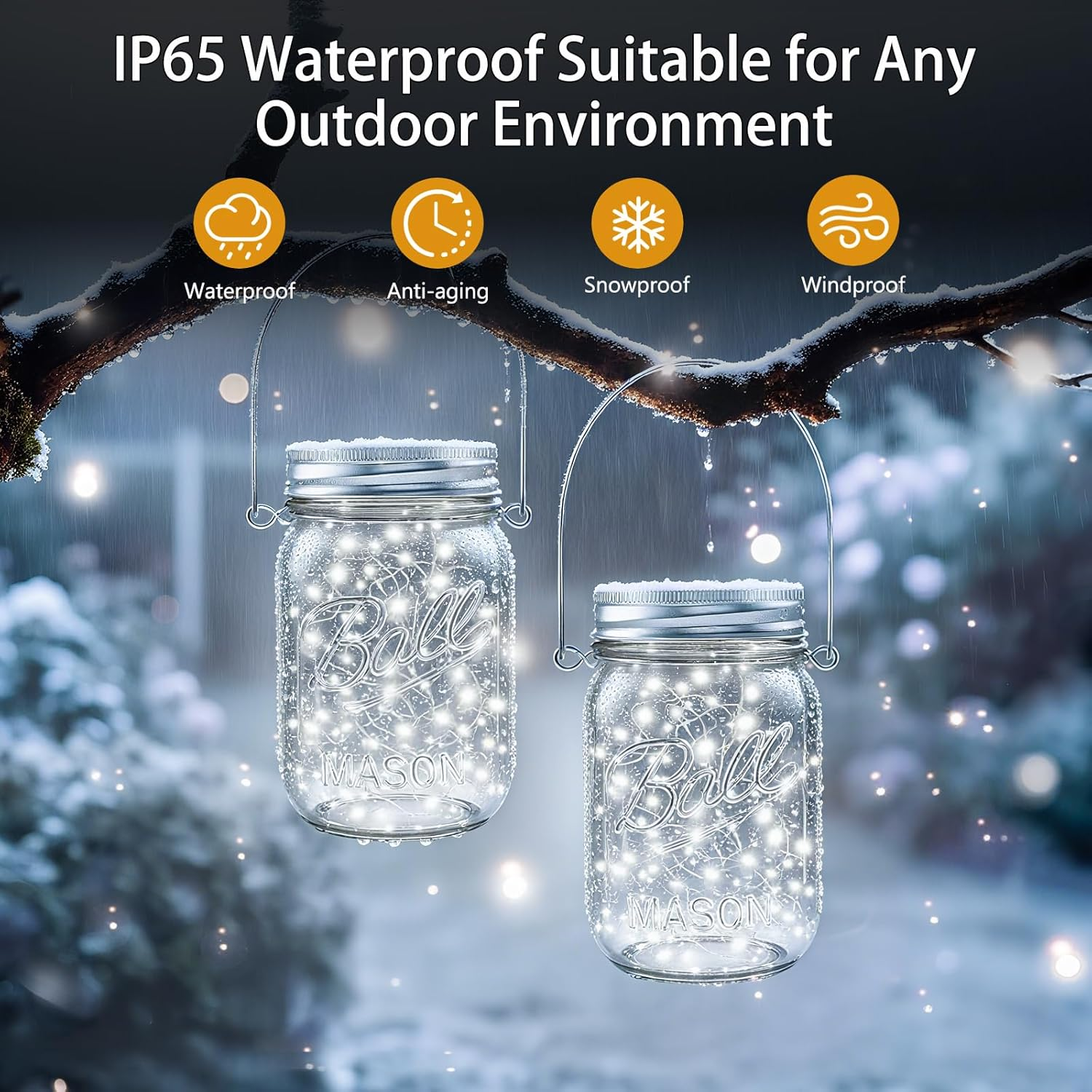 Solar Mason Jar Lights, 12 Pack 30 Led String Fairy Star Firefly Jar Lids Lights, (Jars Not Included), Best for Mason Jar Decor,Great Outdoor Lawn Decor for Patio Garden, Yard and Lawn.