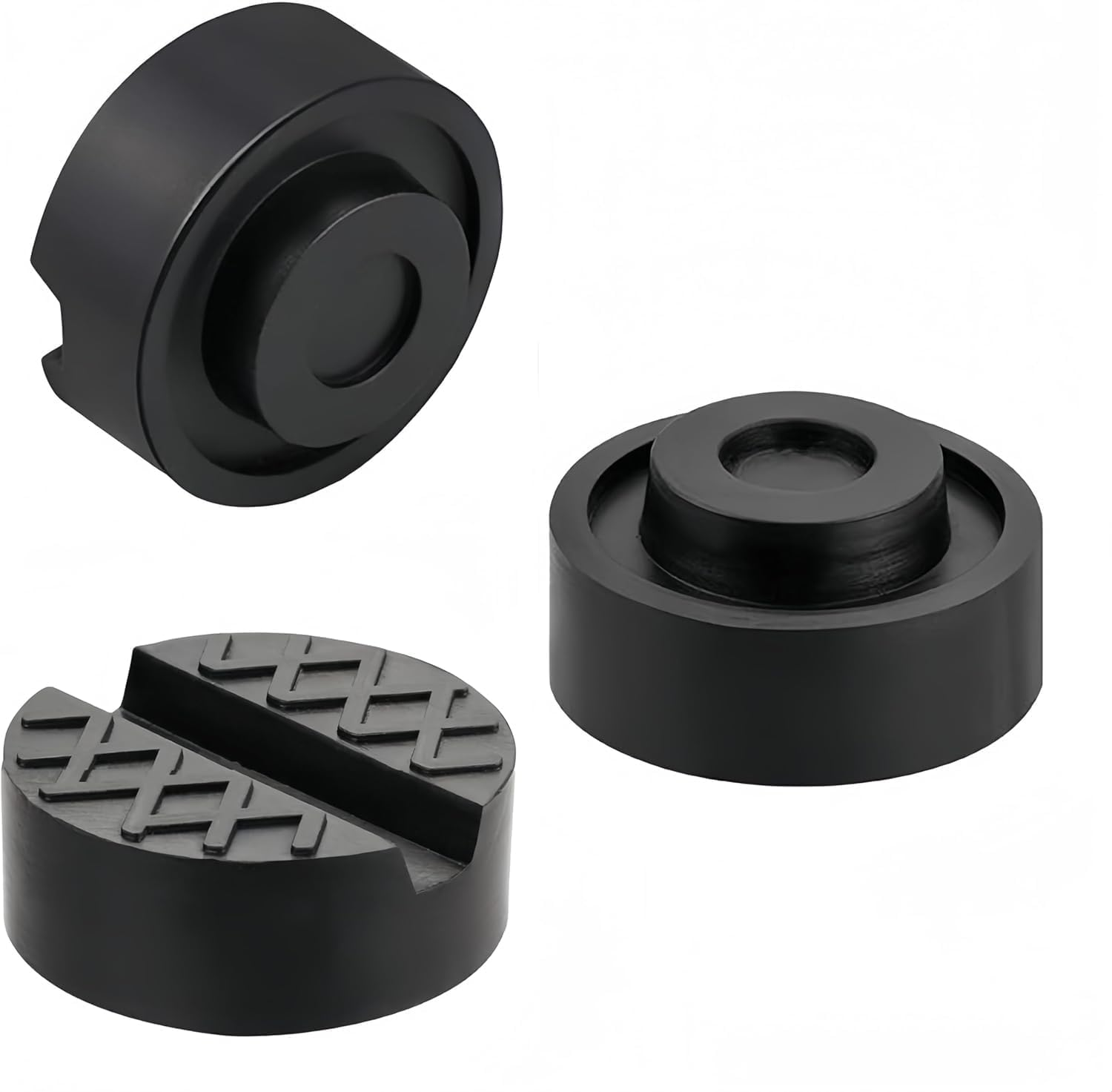 4 PCS Jack Rubber Pads,Wizefolk Car Jack Pad Adapter,6.5 Cm Floor Jack Mat,Non Skid Wear Resistant Jack Stand Support Block for Car Vehicle Repair Rv image number 2