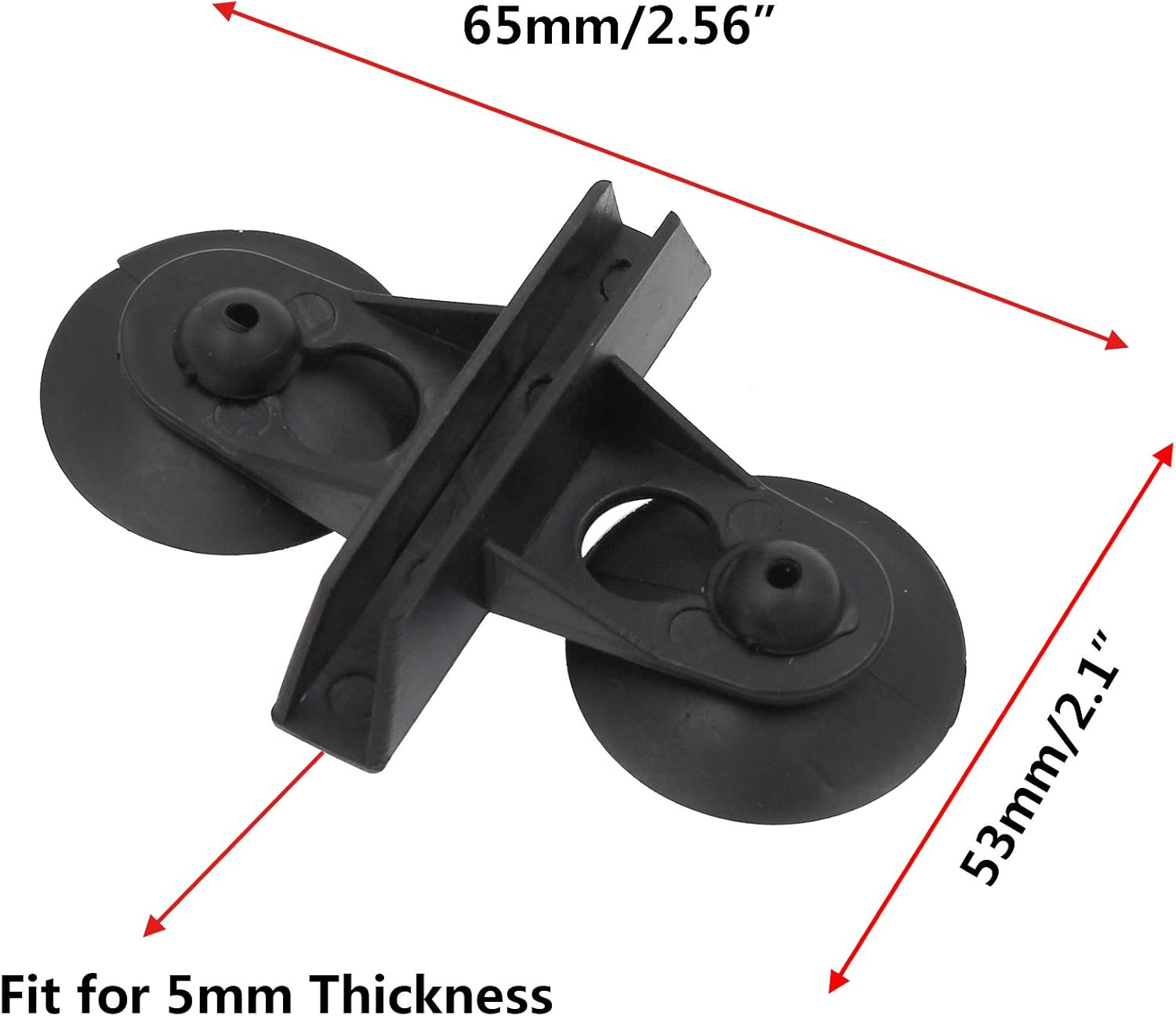 Kyuionty 20Pcs Aquarium Isolation Plate Suction Cup Divider Holders Bracket, Fish Tank Plastic Sheet Divider Suction Cup (Black) image number 1