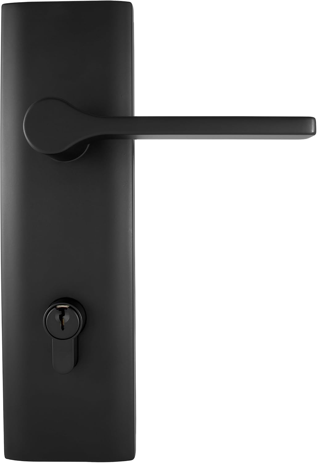 Gainsborough Tradepro Adel Long Plate Entrance Double Cylinder Lever and Lock Set, Matt Black image number 2