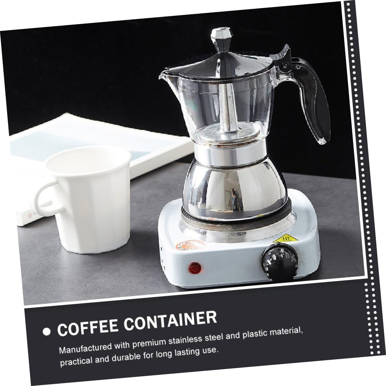 TOPPERFUN Large Capacity Transparent Hand Brewing Coffee Pot with Scald Handle Stainless Steel Espresso Kettle for Home Travel Coffee Shop and Easy to Use image number 3