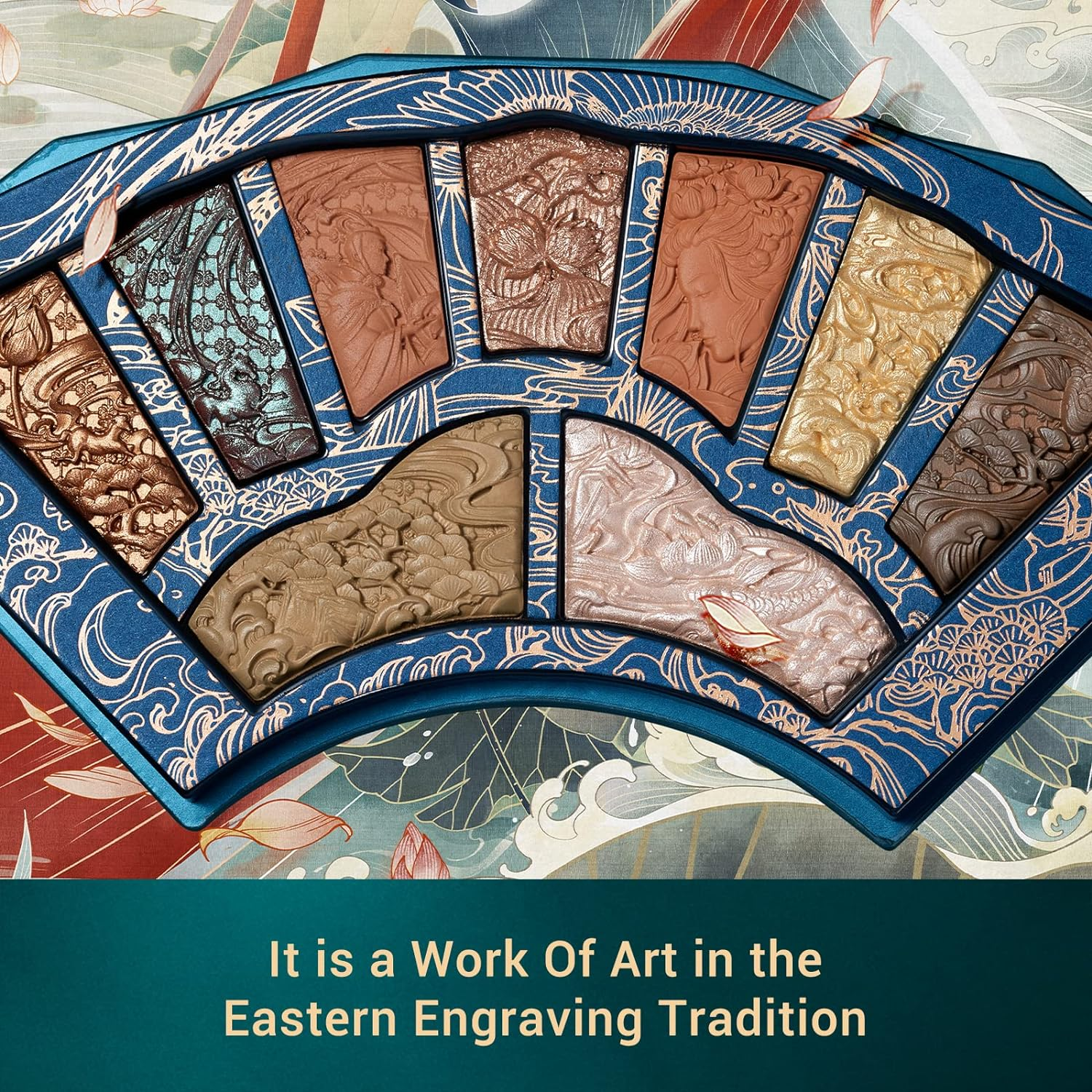 FLORASIS Floral Engraving Odey Makeup Palette (The First Sight), Multi-Functional, High-Impact Color, 3D Relief Carvings Crafted, 14.2G image number 5