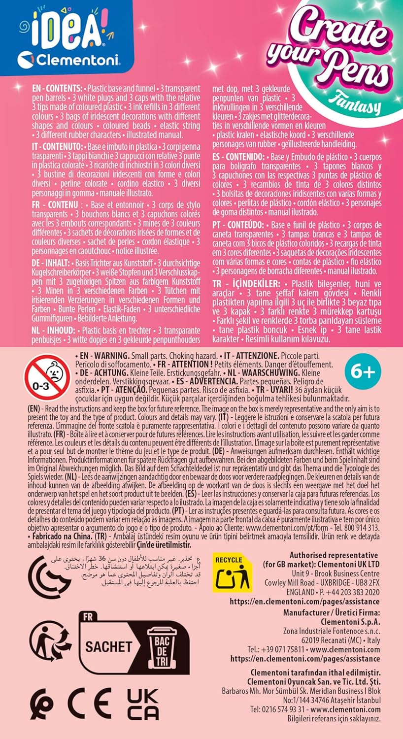 Clementoni Create Your Fantasy Pens Colouring Pen Set image number 2