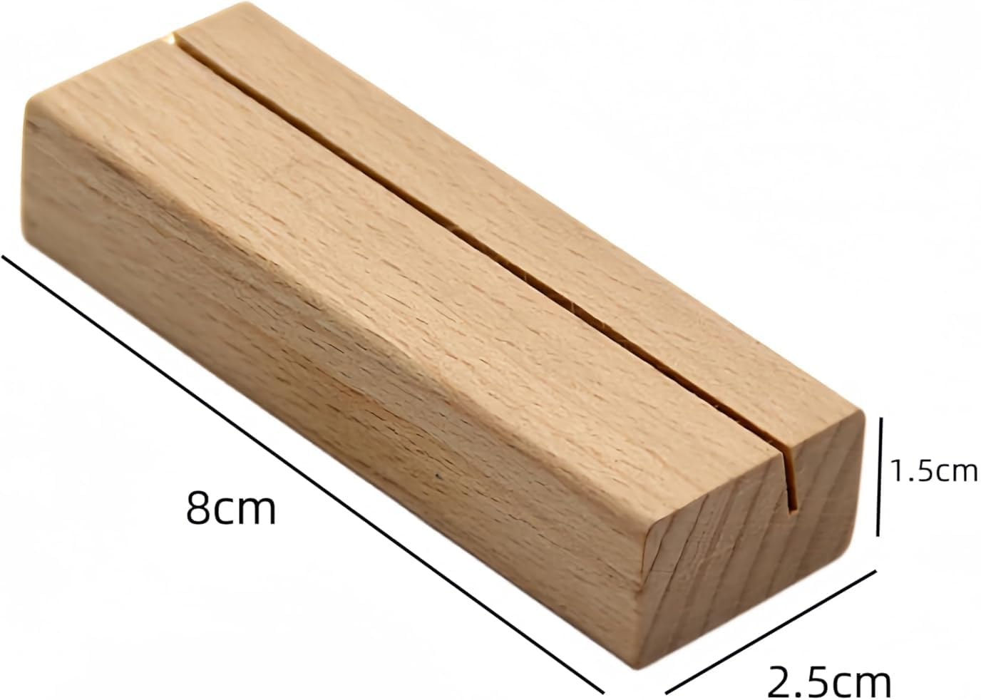 20 Pcs Table Number Holders Stands,Wooden Place Card Holders, Wood Sign Holders for Wedding Table Numbers, Menu Holder Place Card Holders for Display Name Card Photo Memo, (8*2.5*1.5 CM) image number 1