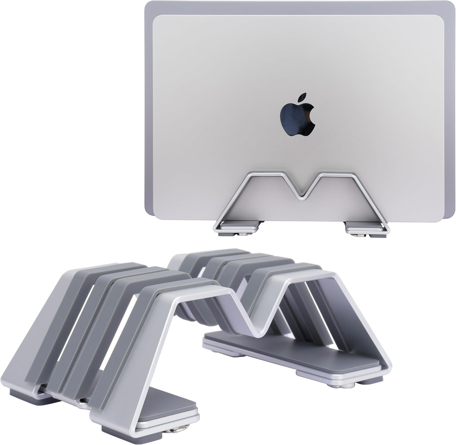 Adjustable Dual Vertical Laptop Stand - Supports 2 Devices Holder, Fit for All Laptops(10-30Mm Thickness) - Fashion Design, Adjustable Width, Anti-Slip & Scratch-Resistant, Patented Design image number 5