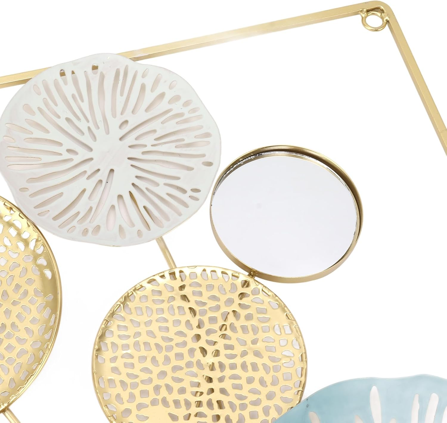 Wrought Iron Wall Art Decor Modern Exquisite Leaf Wall Decor Decoration Sculpture Ornament for Bedroom Living Room image number 1