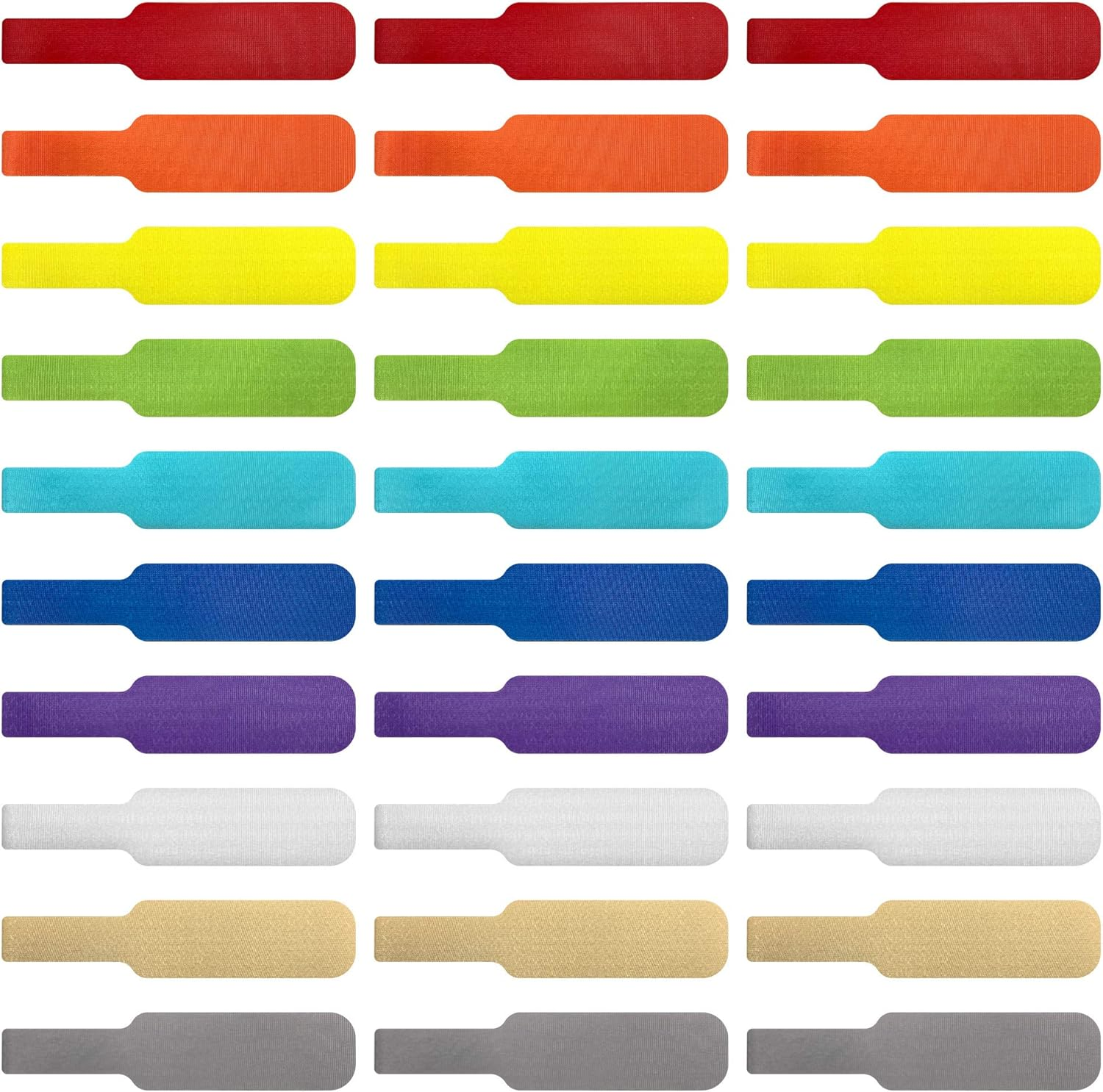 Cable Labels by Wrap-It Storage, Oval, Multi-Color (36 Pack) Write on Cord Labels, Wire Labels, Cable Tags and Wire Tags for Cable Management and Identification for Electronics, Computers and More