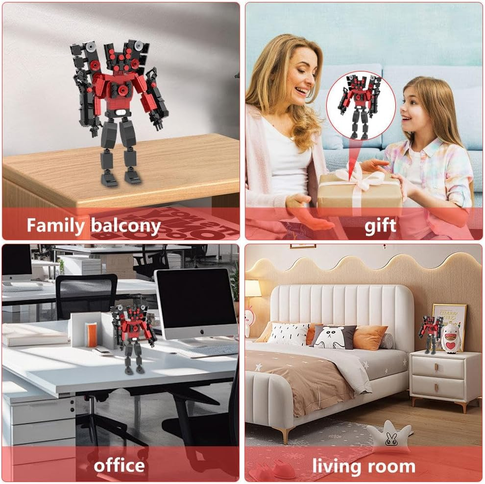 Skibidi Toilet Building Blocks, Skibidi Titan Speakerman, Skibidi Toilet Figures, Skibidi Toilet Titan Building Blocks, Upgraded Titanium Cameraman for Adults Children Fans (327 Pieces) image number 2