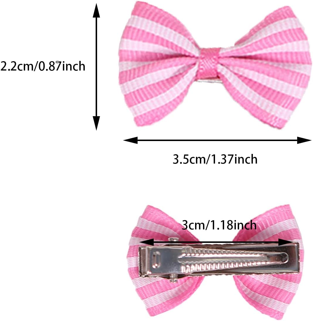 Pet Hair Clips, Bowknot Bows Dots Pet Hair Clips for Dog Cats Puppy,Random Color,24Pcs