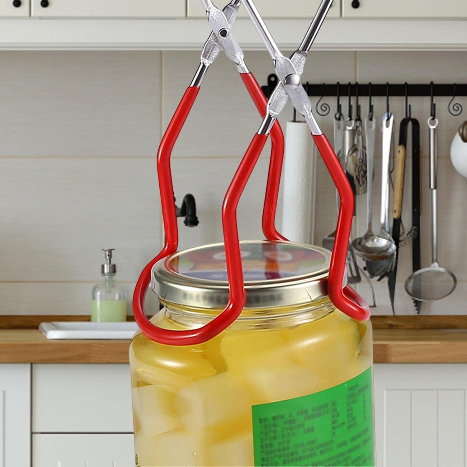 Canning Jar Tongs,Stainless Steel Canning Gripper Anti-Scalding Tool | Practical Kitchen Accessories to Canning Jars or Milk Bottle from Boiling Water Pochy - A image number 2