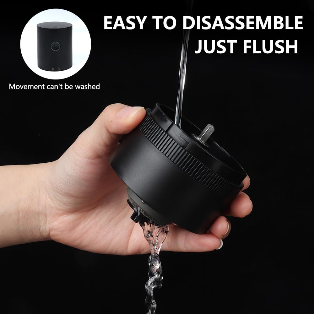 VECH Coffee Grinder, Electric Burr Coffee Grinder, Portable Coffee Bean Grinder,With Multiple Grind Settings,Rechargeable, Black image number 2