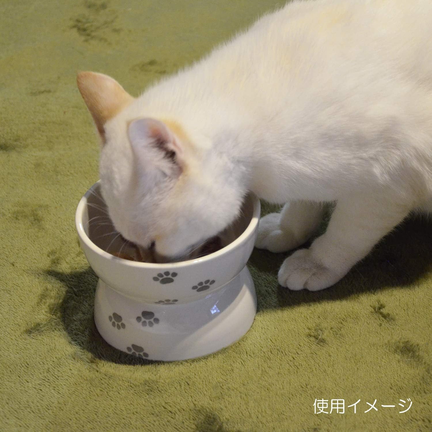 Toyo Ceramics Medium Bowl, Beige, 11.8 Fl Oz (350 Ml), Arita Ware for Pets, Tableware, Easy to Clean, Porcelain Dish, for Dogs and Cats, Foot Pattern image number 2