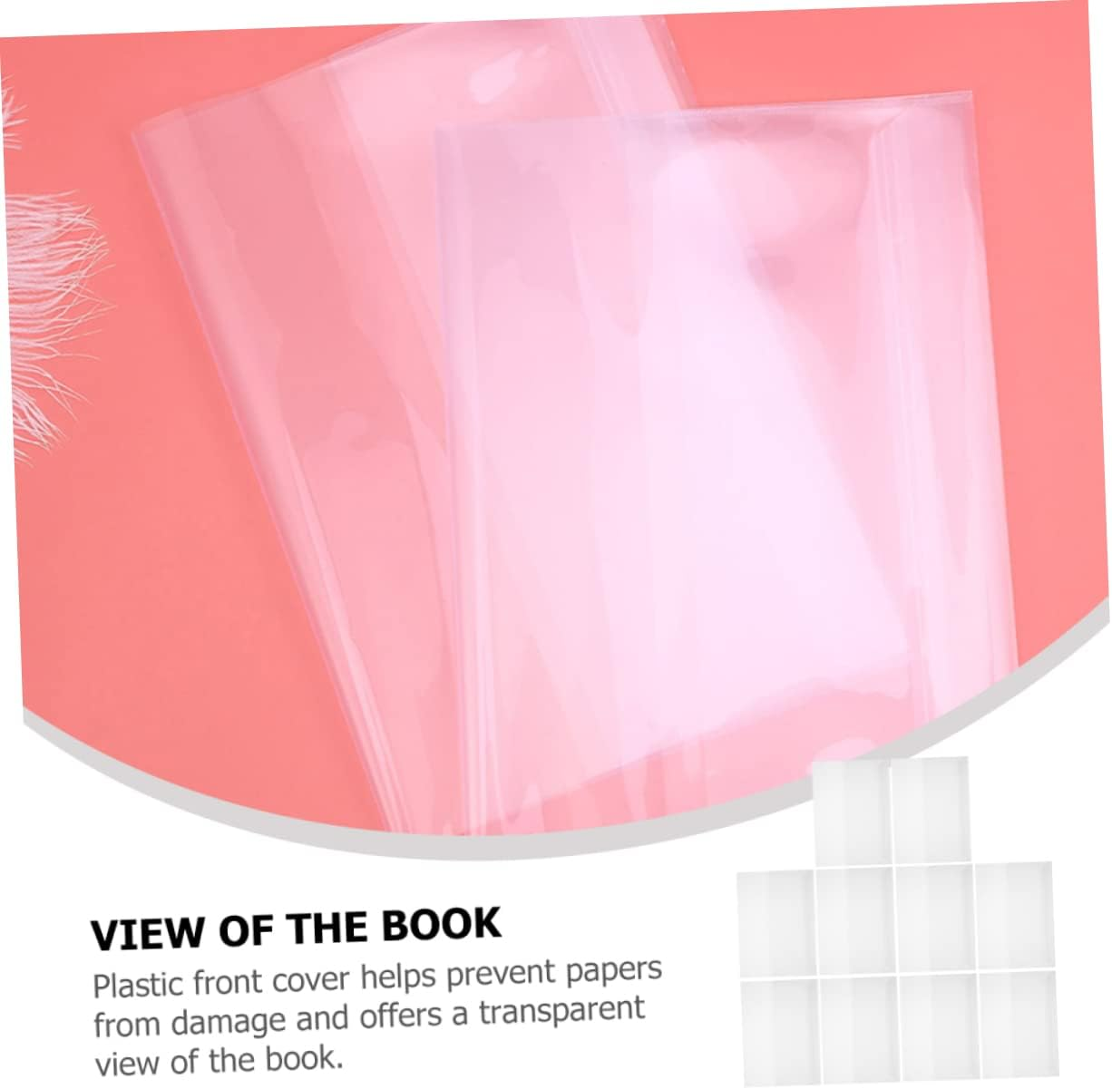 COHEALI Plastic Book Cover Protector for Reading Magazines A4 Size Anti-Scratch Book Film image number 4