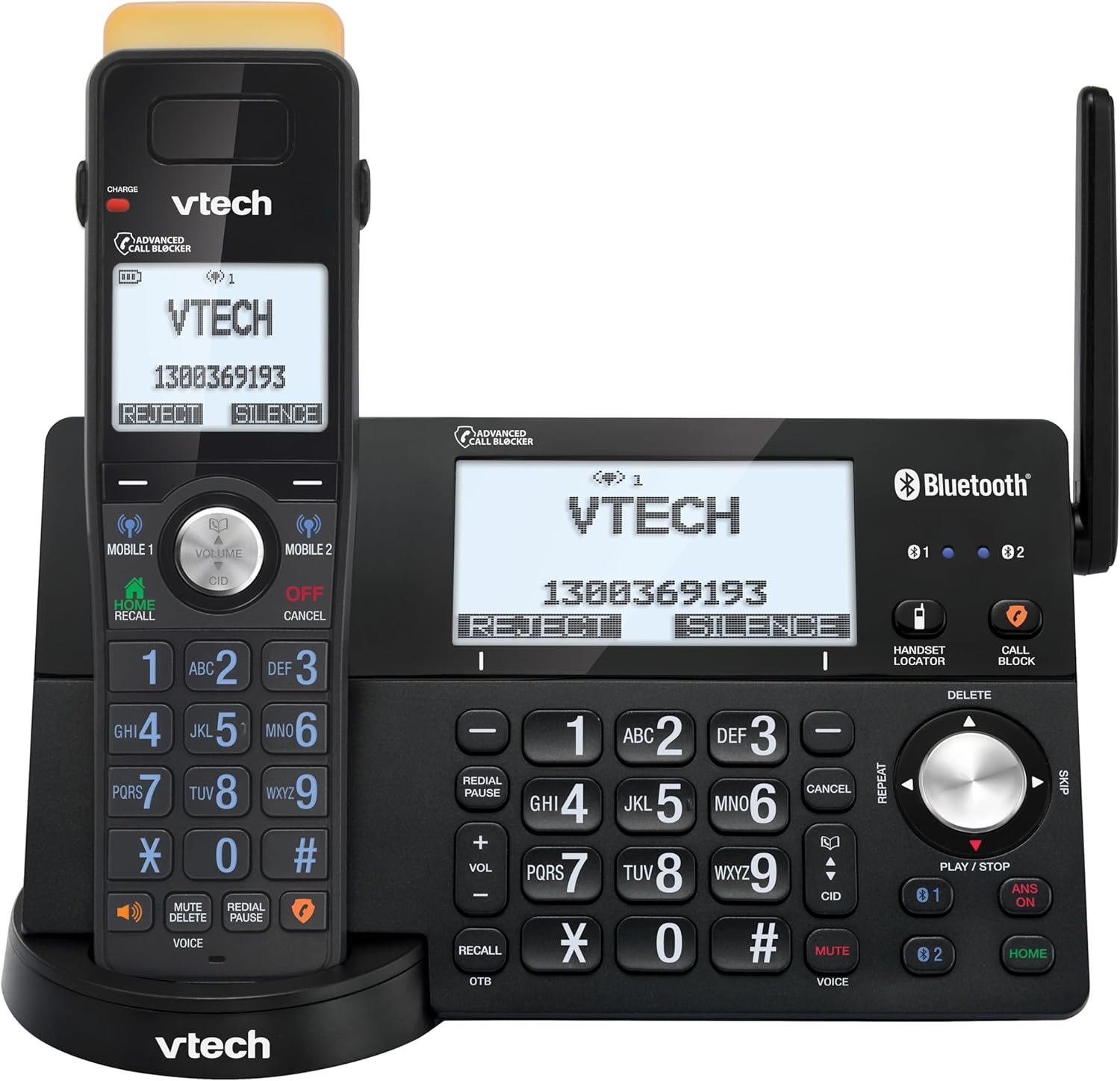 Vtech CLS21250 Super Long Range DECT Cordless Phone with Handsfree Speakerphone, 200 Name and Number Phonebook, 10 Last Number Redial, Volume Booster, up to 22 Hours Talk Time image number 4