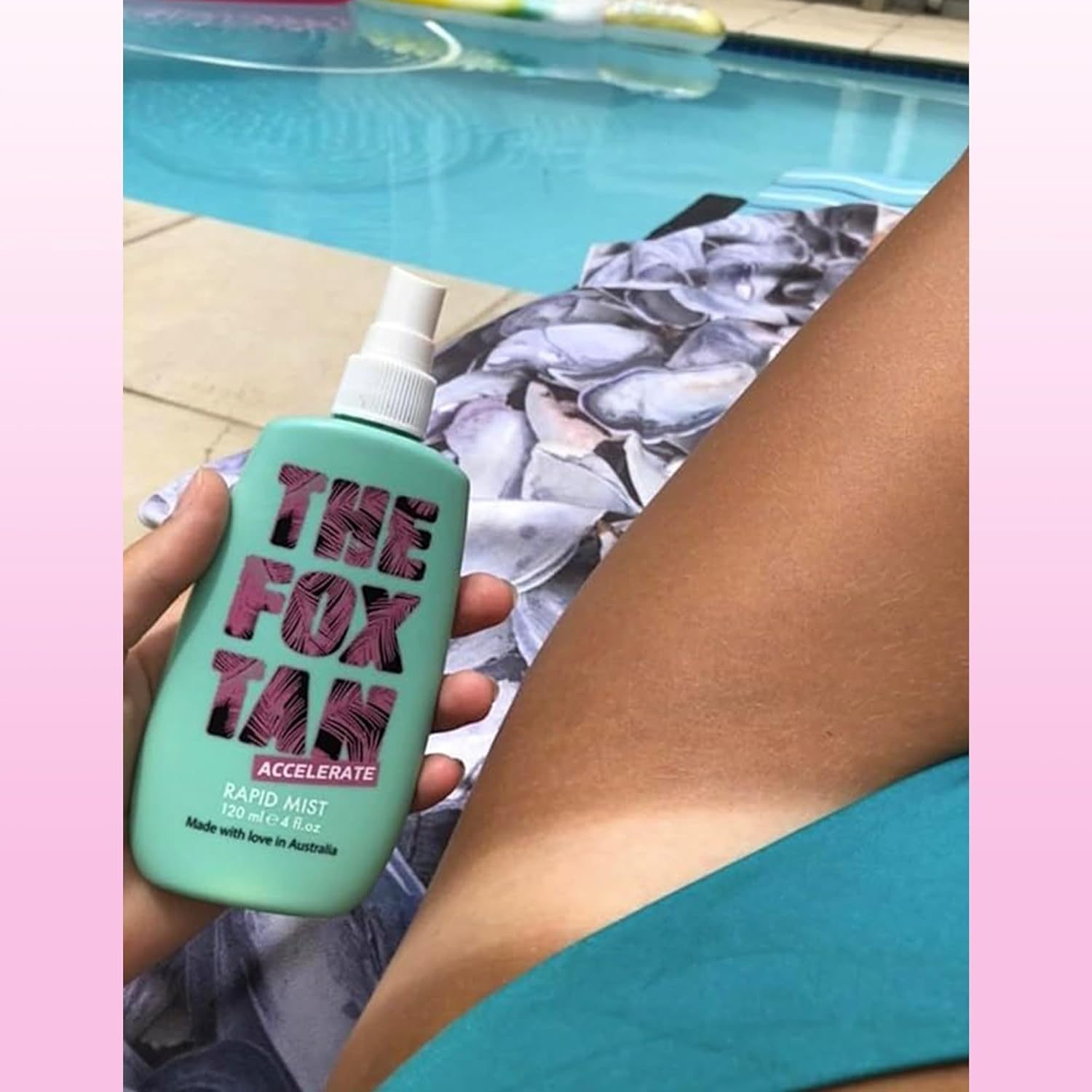 The Fox Tan Rapid Tanning Mist, Natural Tanning Accelerator Mist for Darker & Faster Tans, Creates Flawless Tan Skin, Vegan & Cruelty Free, 120Ml