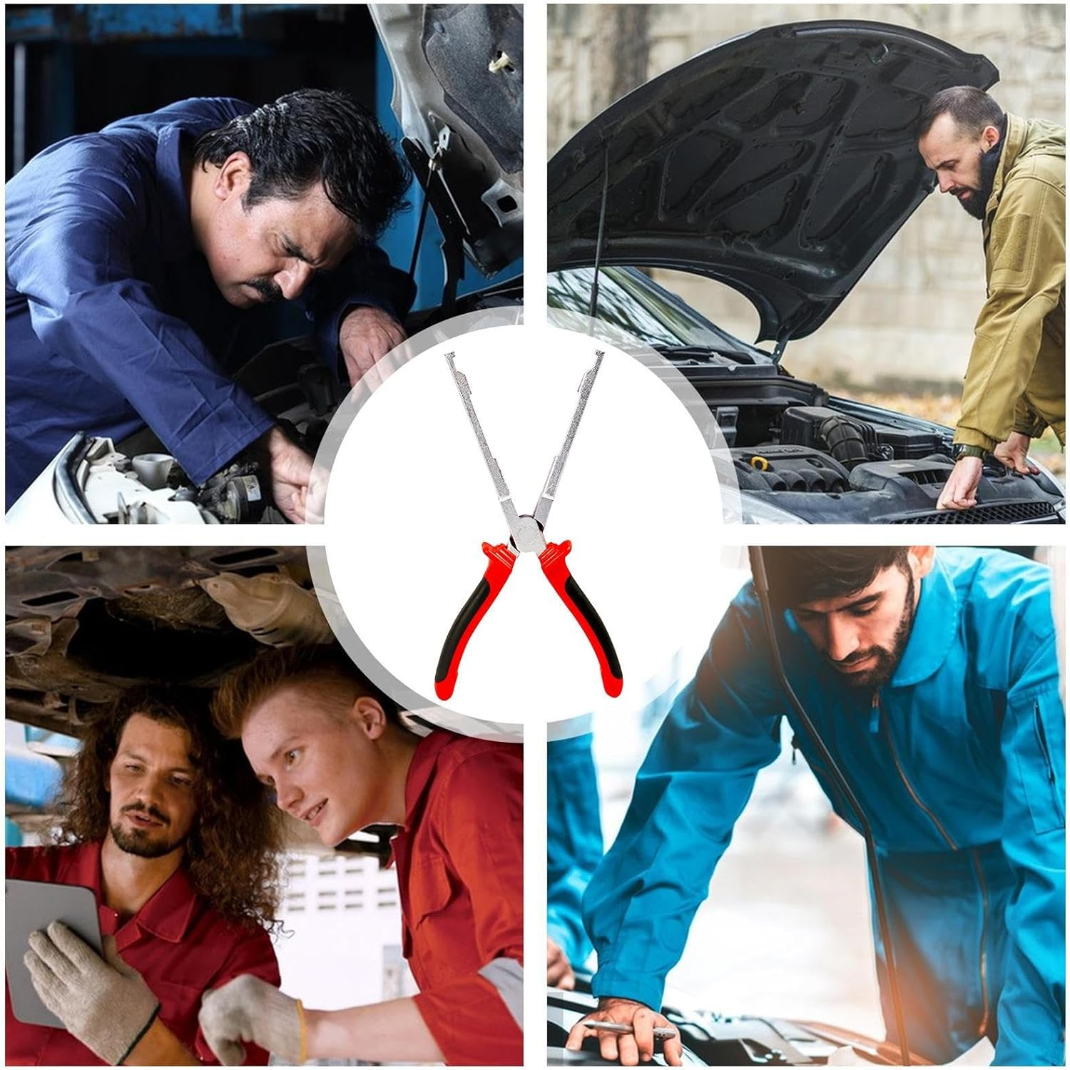 Electrical Plug Pliers, Glow Plug Socket Pliers, Preheated Splice, 9.44I Inches Long, Straight Jaw Ergonomic Grip, Long Lasting Auto Maintenance Tool