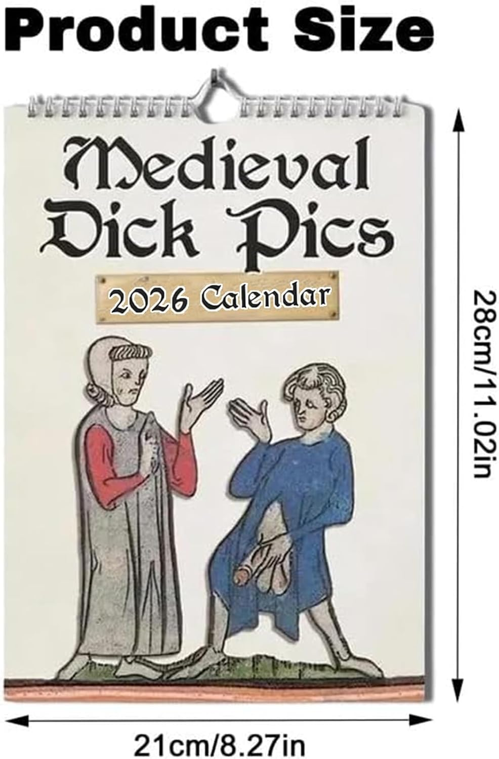 Medieval Dick Pics 2026 Calendar, Funny Rude Medieval Dick Wall Calendar 2026, Prank Pic 12 Months Calendars Gag Gifts for History Enthusiasts Adults Prankster