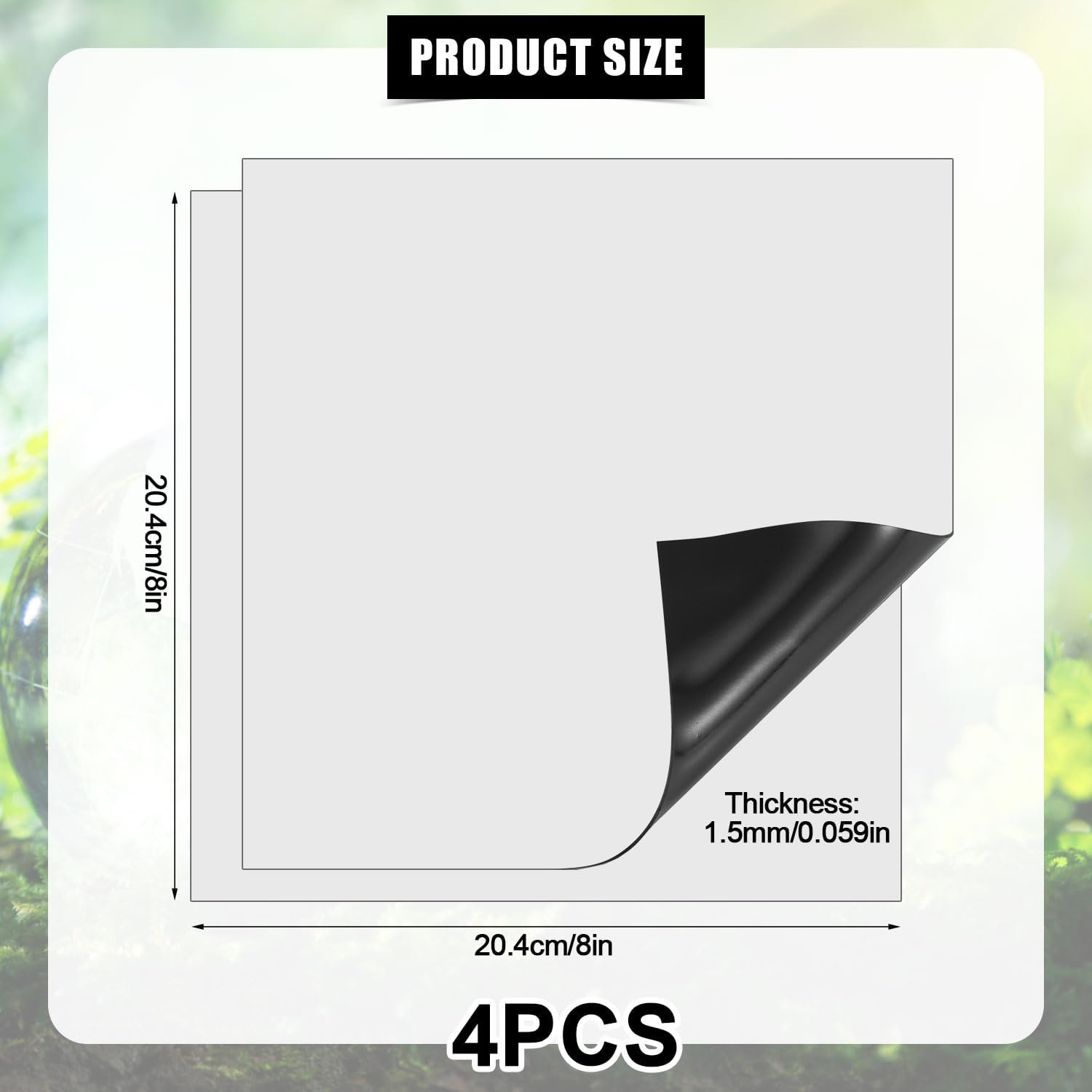 4Pcs Square Magnetic Vent Covers, 8X8 Inch High Strength Magnetic Vent Covers for Ceiling Air Vent Covers for Home Floor Ceiling Wall AC HVAC image number 3