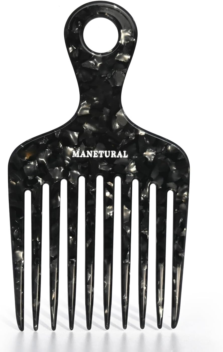 14MX Hair Comb for Women, Curly Hair Picks, Wide Tooth Comb for Curls, Afro Pick, 5.5 Inches(14 Cm), Purple, 1 PACK