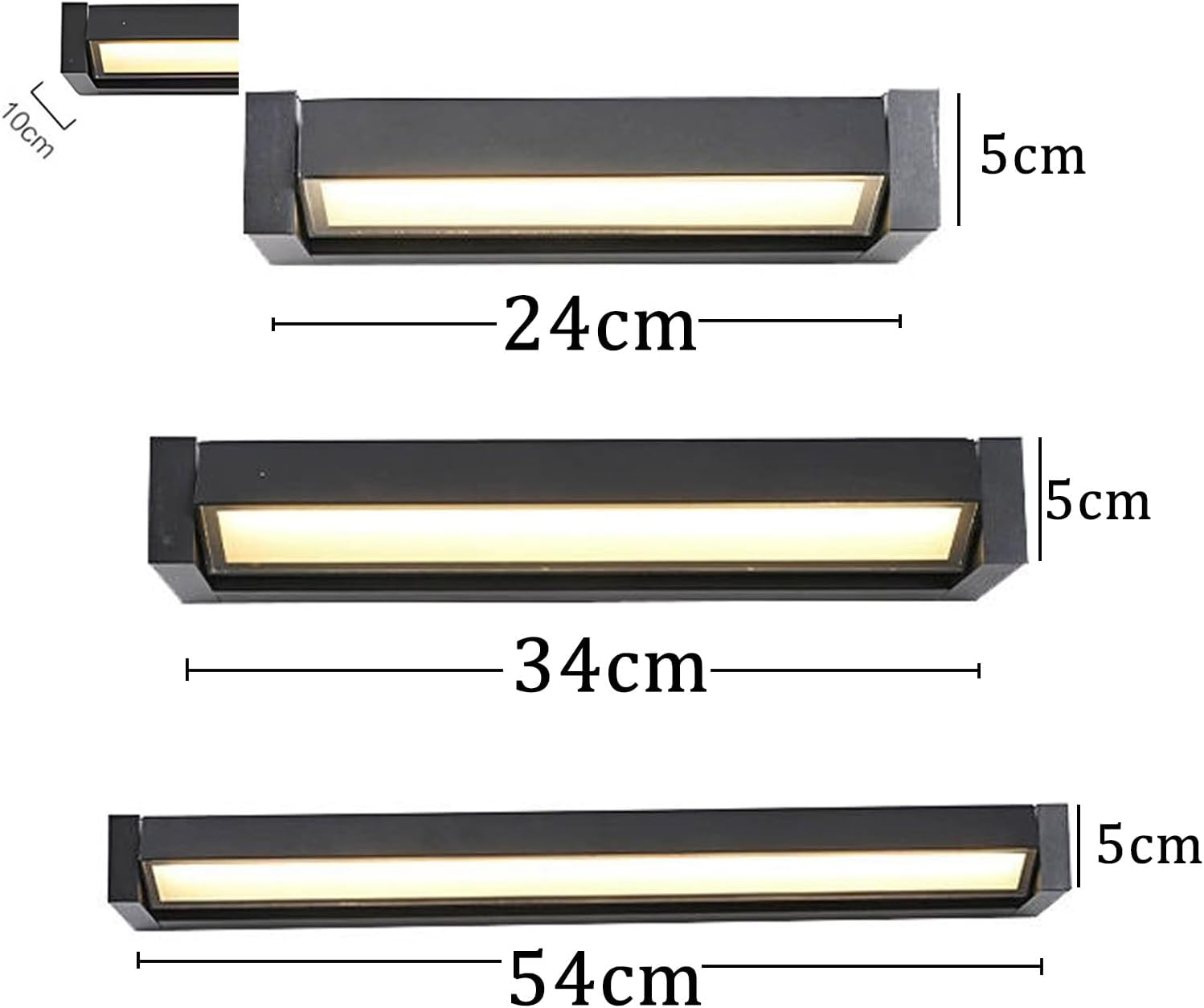 Wall Lights Outdoor LED Waterproof IP65 Garden Wall Lamps 350&deg; Swiveling Modern Wall Sconce Aluminum Acrylic Indoor outside for Entrance Villa Terrace Hallway Square (White White Light,34Cm) XXZ image number 2