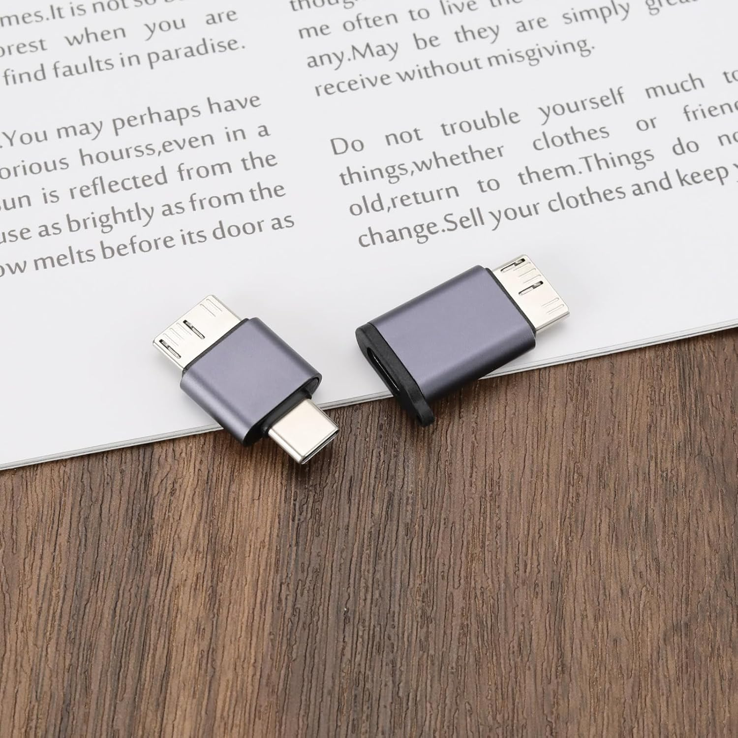 2Pcs USB C Male/Female to USB Micro B Male Hard Drive Converter 10Gbps USB 3.2 Adapter Compatible with Toshiba Compatible with Seagate image number 5