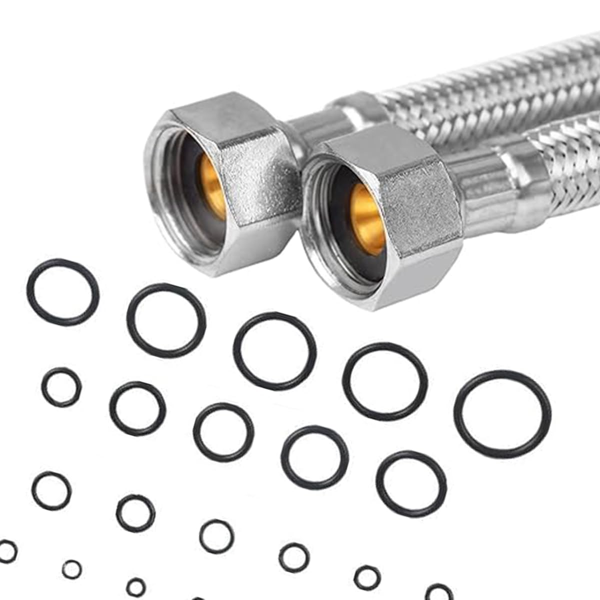 400 Pcs Rubber O-Rings Assortment Kit, O Rings Kit,24 Sizes Nitrile Rubber O Rings Sealing Kits for Faucet,Hose,Automotive Repair, Plumbing,Gas image number 3