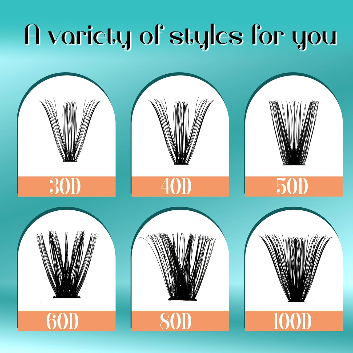 GEMERRY Lash Clusters 100D DIY Eyelash Extension D Curl Individual Lashes Natural Eyelashes Mixed Reusable Home